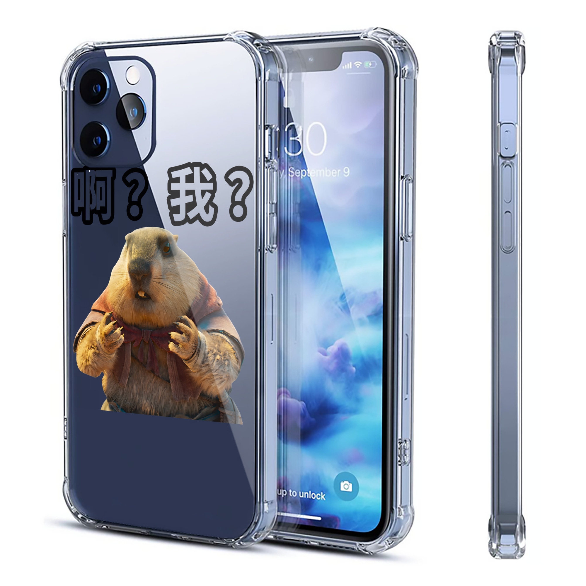 （画像用） Ne Zha 2 ナタ 魔童の大暴れ 【iPhone 12シリーズ対応】透明スマホケース（クリアソフトケース）